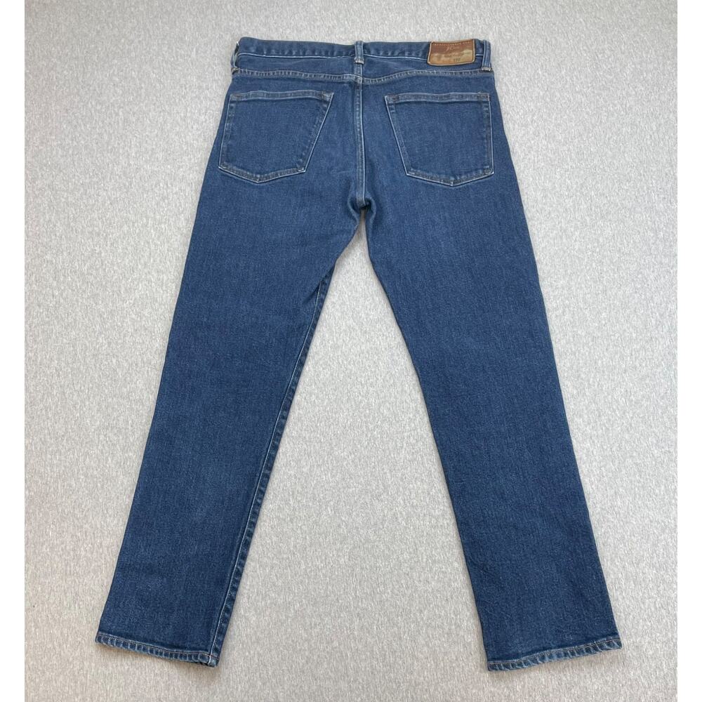 J Crew Jeans Mens 32 x 30 Blue Cotton Blend Stretch 770 Straight Slim Fit - Picture 2 of 8